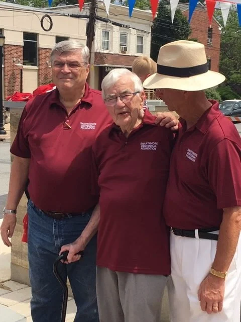 At the Swarthmore Central Park plaza dedication ceremony in 2016.