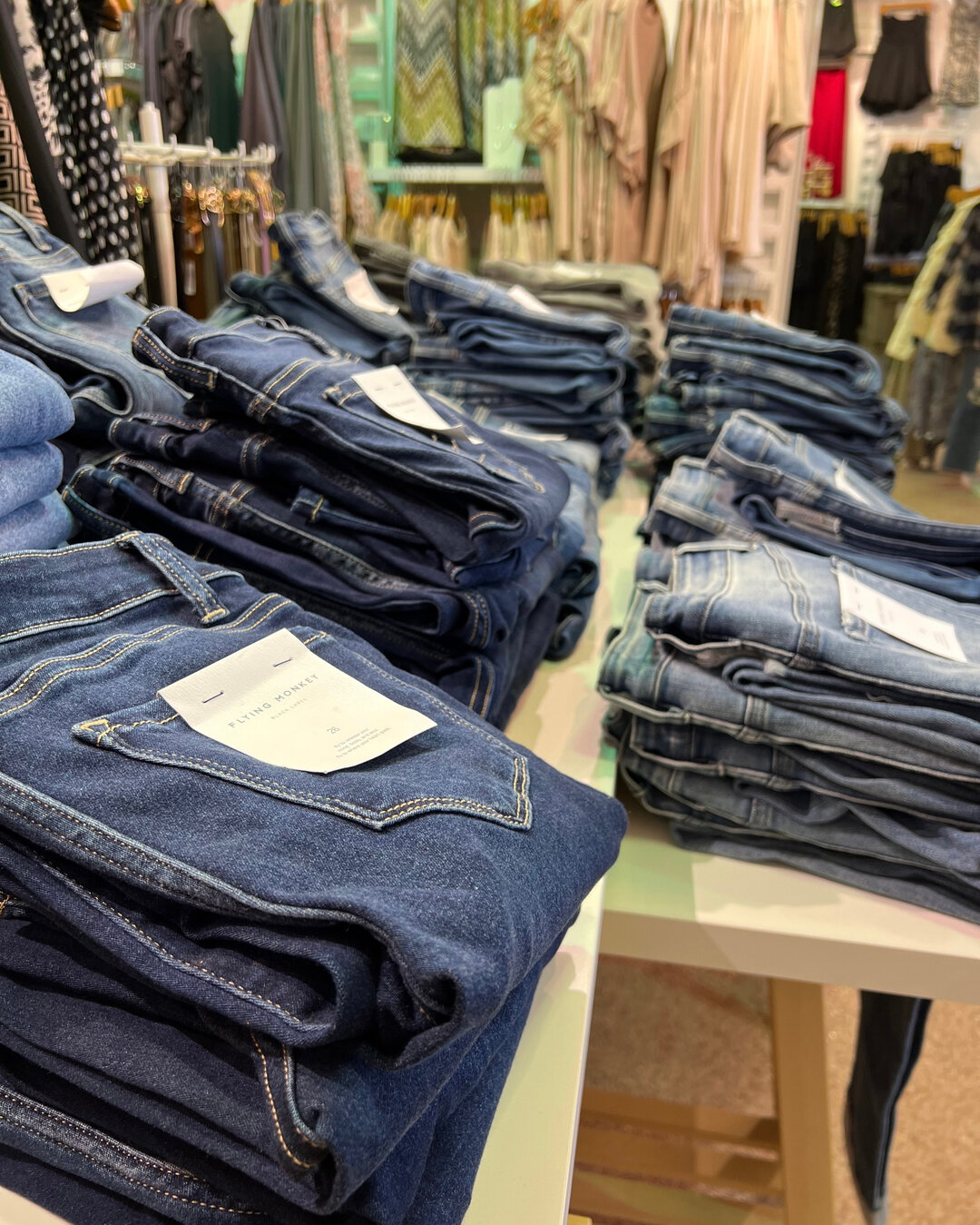 How&rsquo;s your denim selection?​​​​​​​​​
Missing a skinny? straight leg? mom jean? flare?

Shop our great selection and find what you need!