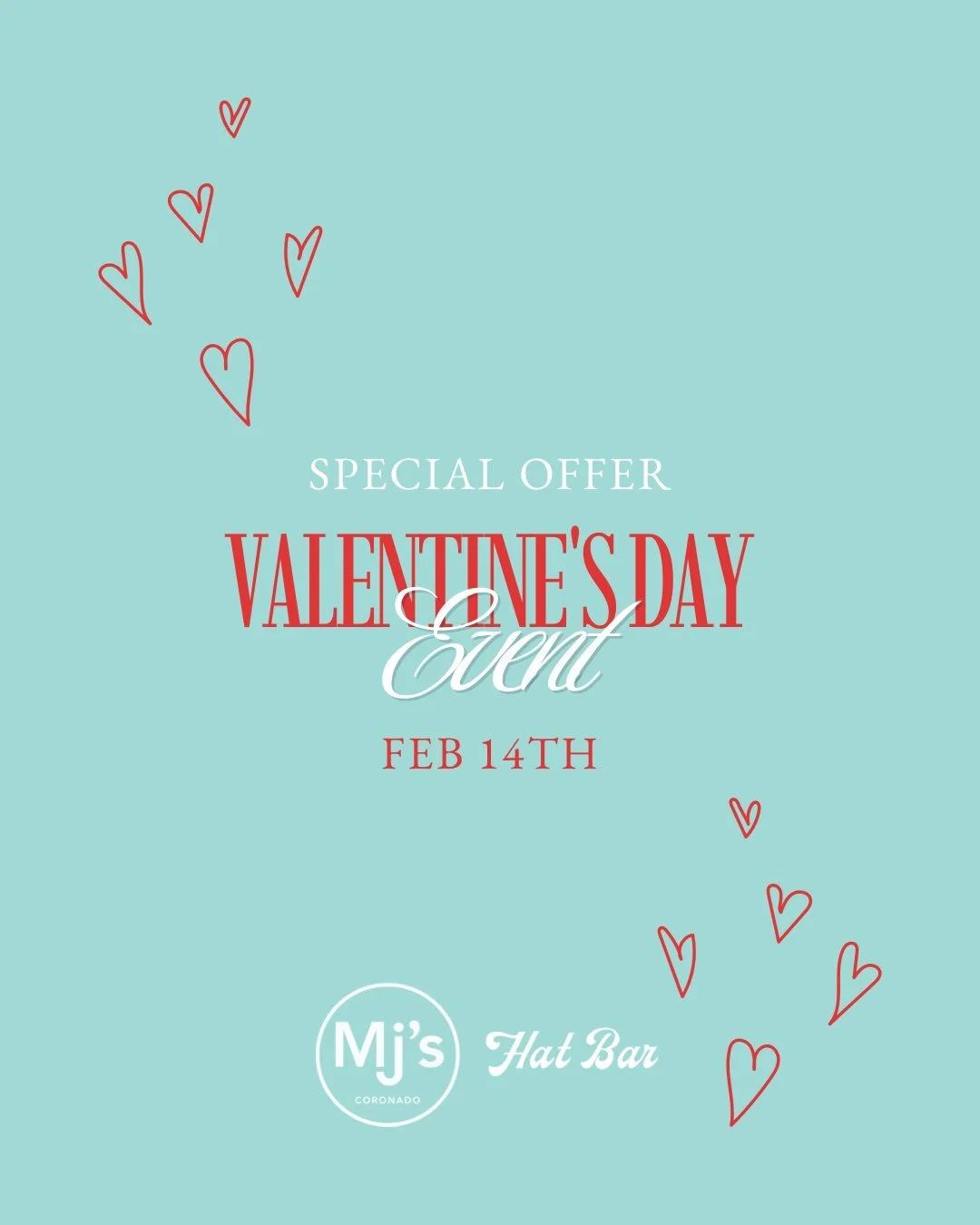 Valentine&rsquo;s Day Event Tomorrow! 💕

Buy a trucker hat + patch and get 1 patch FREE!
Pick your hat, choose your favorite patch(es), and we&rsquo;ll press it to perfection 🤍

🥂 Perk:
Enjoy a FREE glass of champagne with purchase (21+) while you