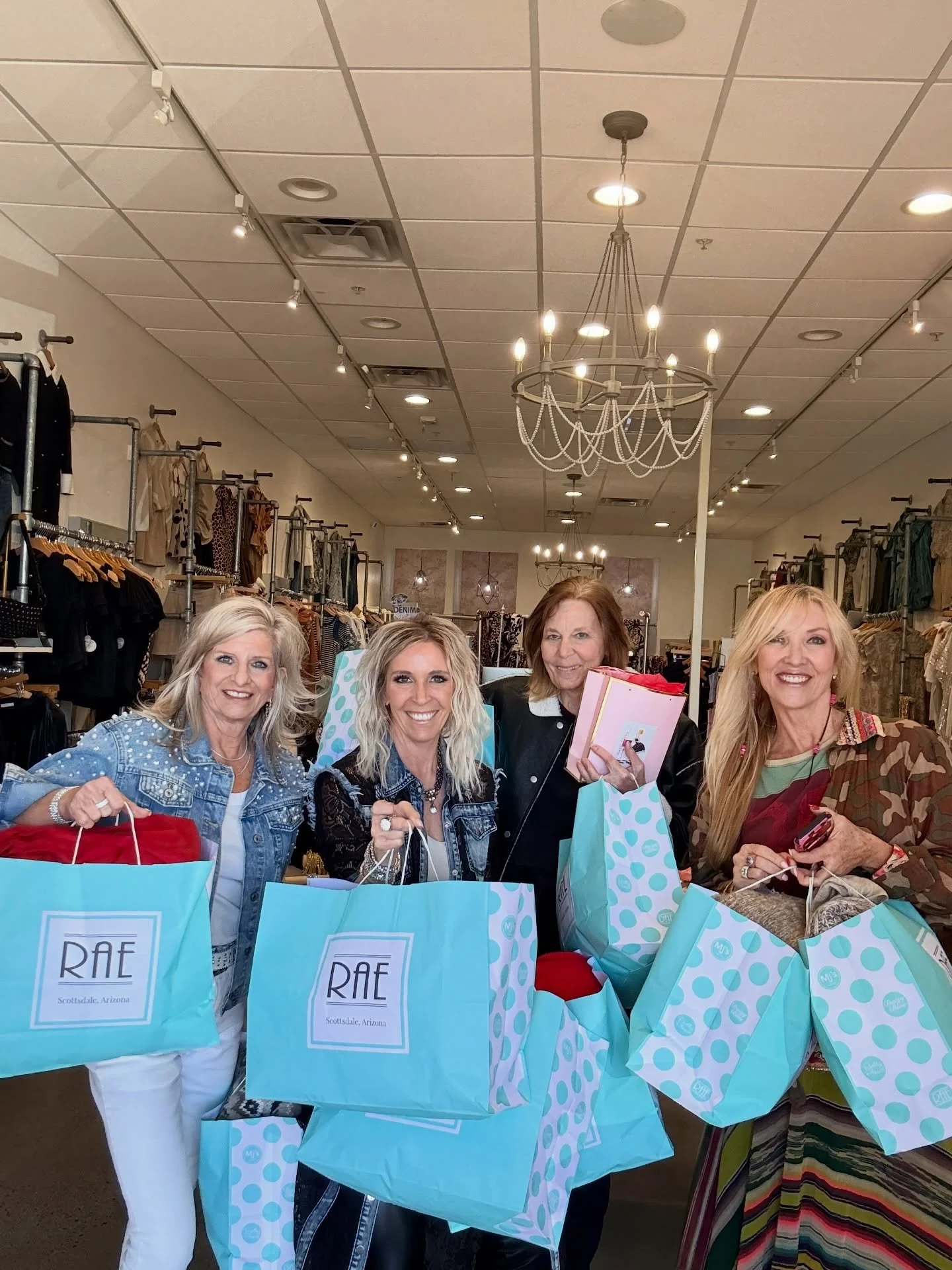 We have such a great event going on!!! ✨ Lots of fun sales going on at RAE. It took 4 of us to carry Joni&rsquo;s bags out to her car.