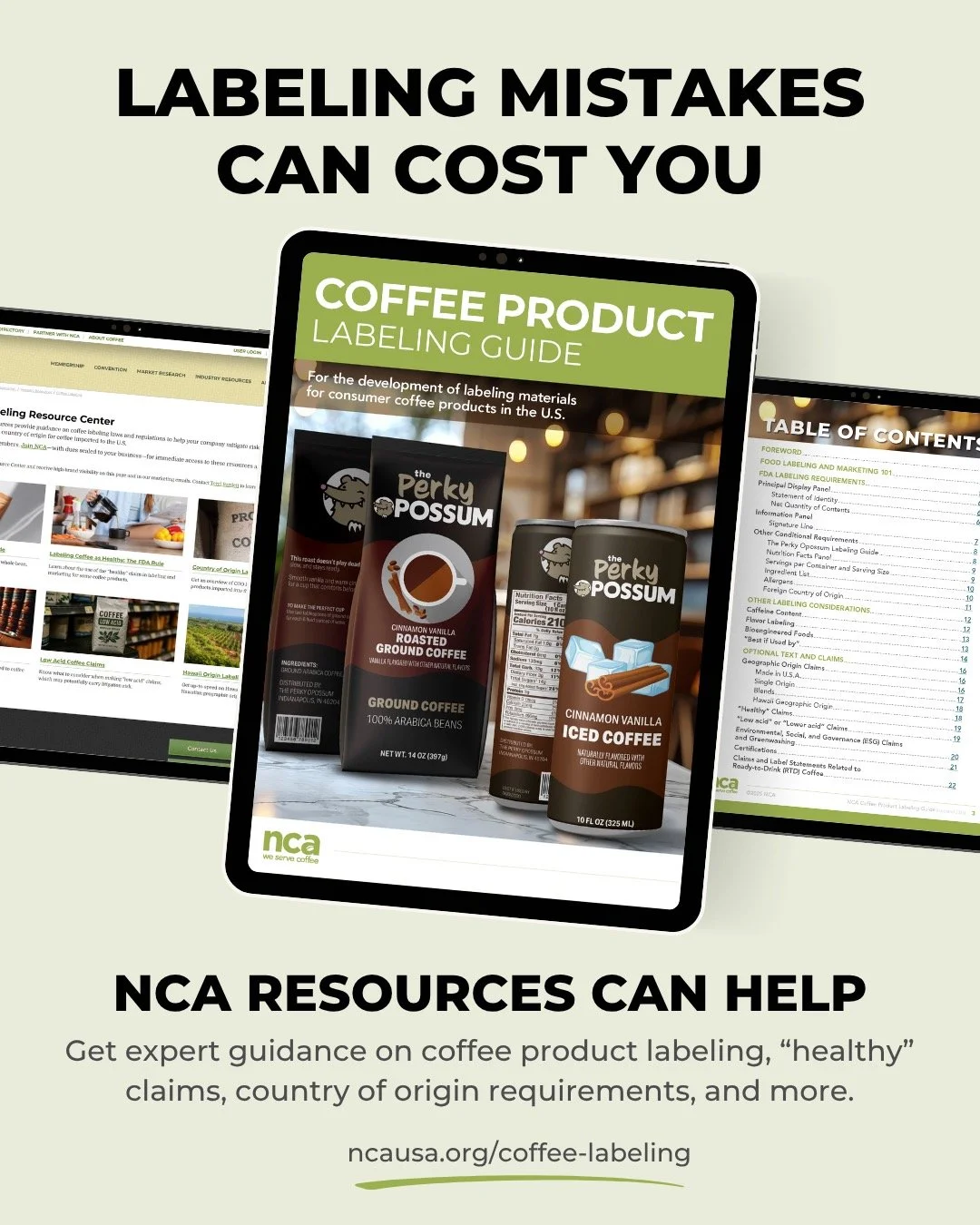 Get expert guidance on coffee product labeling, &ldquo;healthy&rdquo; claims, and more at ncausa.org/coffee-labeling (link in bio). 

Not a member? Join for 2026&mdash;with dues scaled to your business&mdash;and get the rest of 2025 for FREE. 

NCA: 