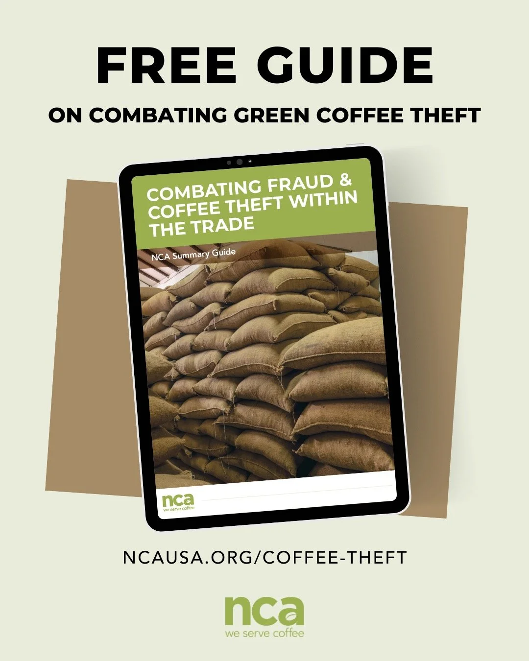 Get the NCA's FREE GUIDE on combating fraud and green coffee theft within the industry, developed by @nationalcoffeeusa in collaboration with industry experts. 
&ensp;&ensp;&ensp;&ensp;&ensp;&ensp;
What's Inside:
&bull; Due diligence prior to selecti