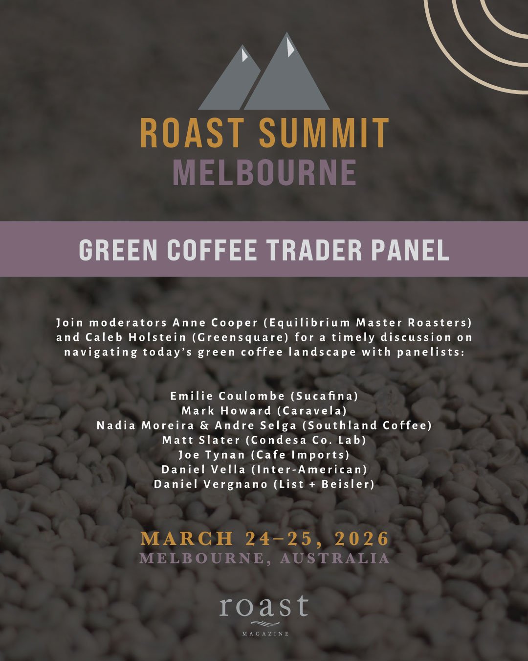 The conversations shaping the future of roasting are happening at Roast Summit Melbourne, March 24-25. From defining modern roast standards to dialing in sample roasts with precision, these sessions go deep into the craft and science of roasting in t