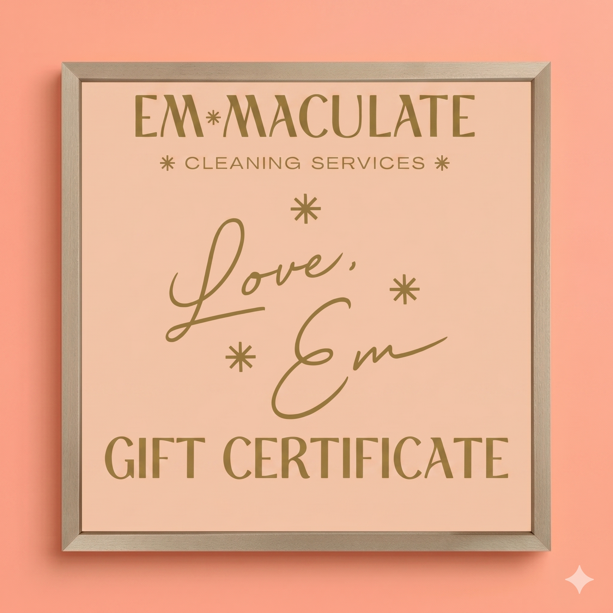 Em-Maculate Cleaning Gift Certificate