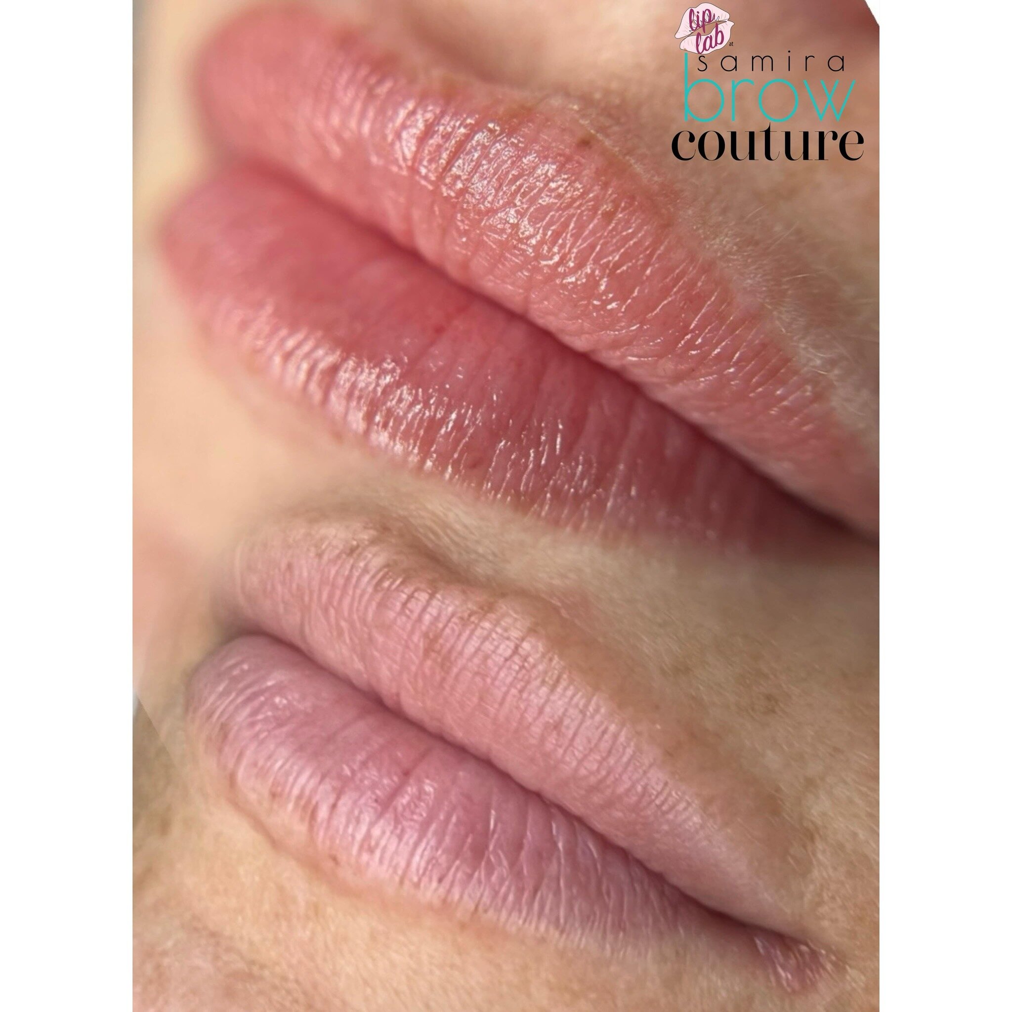 👄 Gorgeous HEALED Lip Blush Tattoo by lip tattoo specialist Lisa  @liplab_sbc 👄 Our special rates for lip blush, neutralization, and ombre lip tattoos end on 3/31/24! Book online with Lisa today: www.samirabrowcouture.com. Have questions or would y