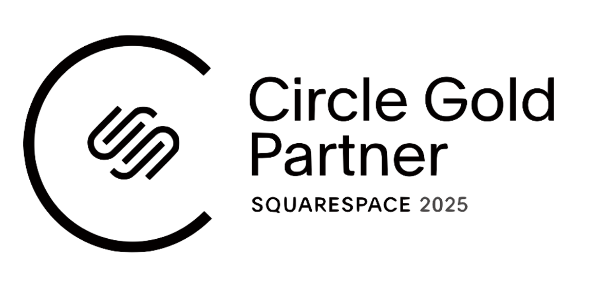 Circle Gold Partner logo with the text 'Squarespace 2025' underneath.