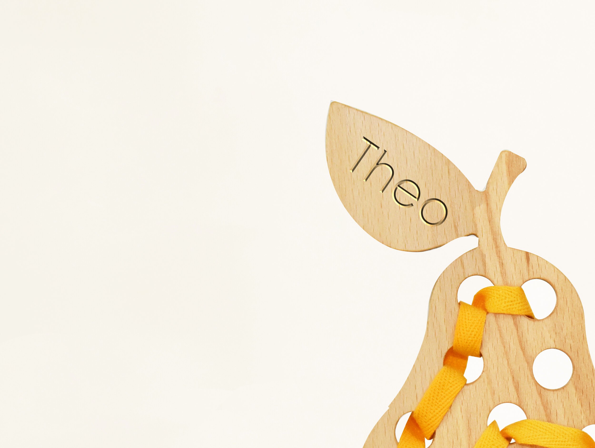 Personalised personalized personalizirana lesena wooden toy igrača montessori sustainable igrače little pine toys handmade eco friendly fruit montessori sadje knitting hruška pear