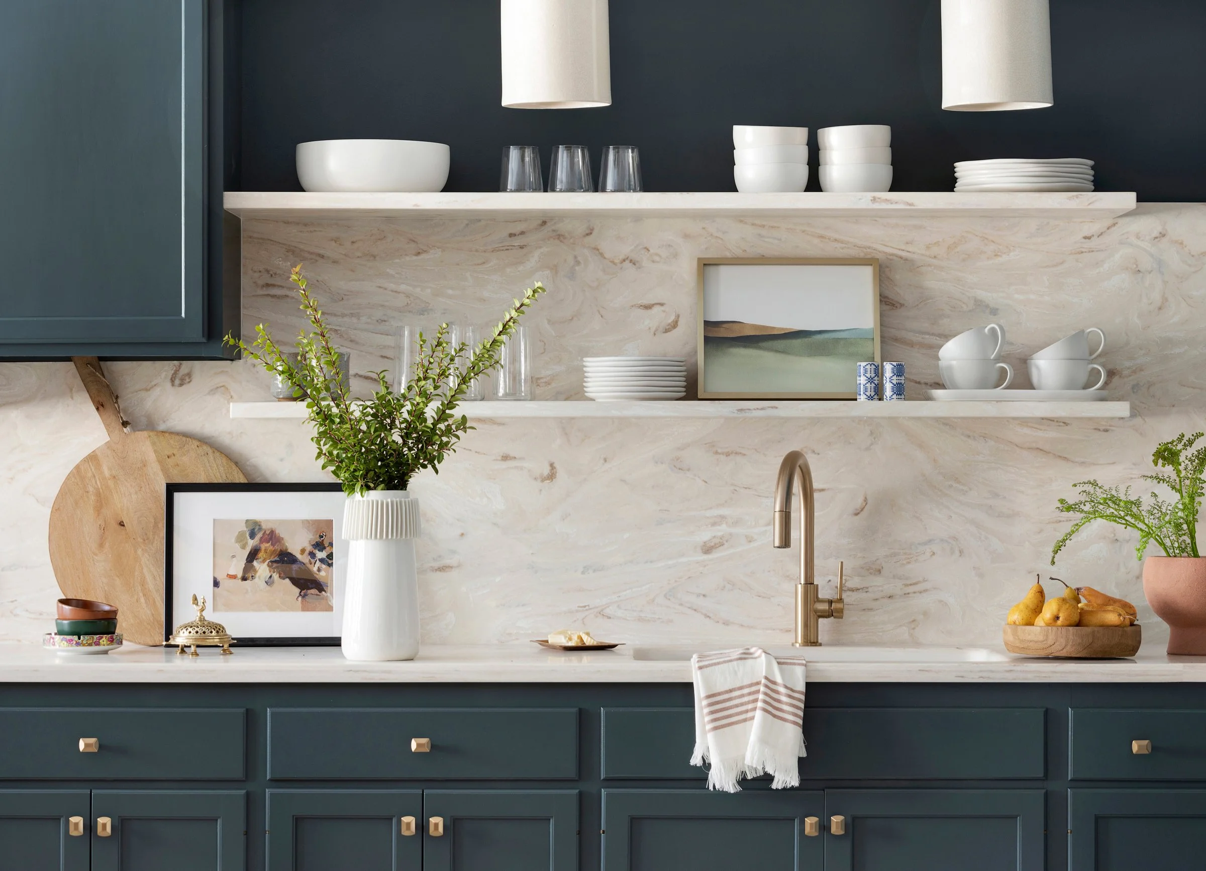 Floating Shelves in the Kitchen