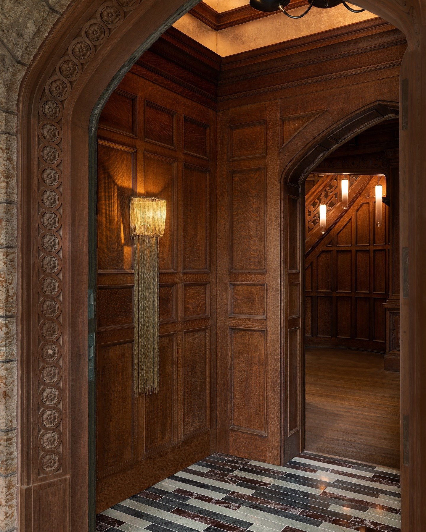 A look back at @pillsburycastle &mdash; a project shaped by history and intention.

Designing within a Minnesota landmark carries real responsibility. The architecture leads. Carved oak, a sweeping stair, ceilings that hold their own. Our role was to