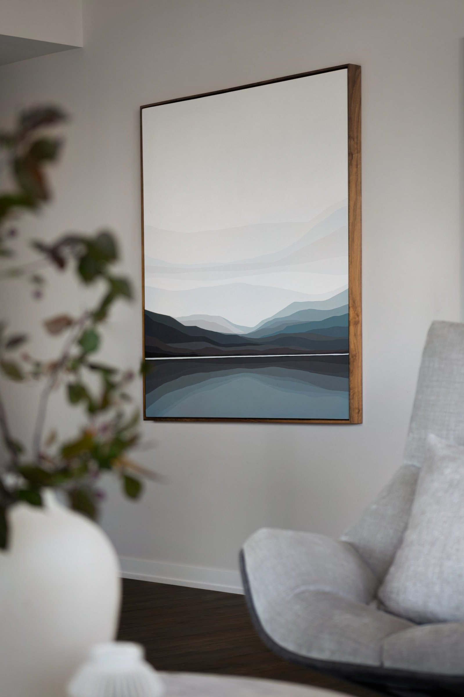 calming and soothing artwork - blue tone on tone