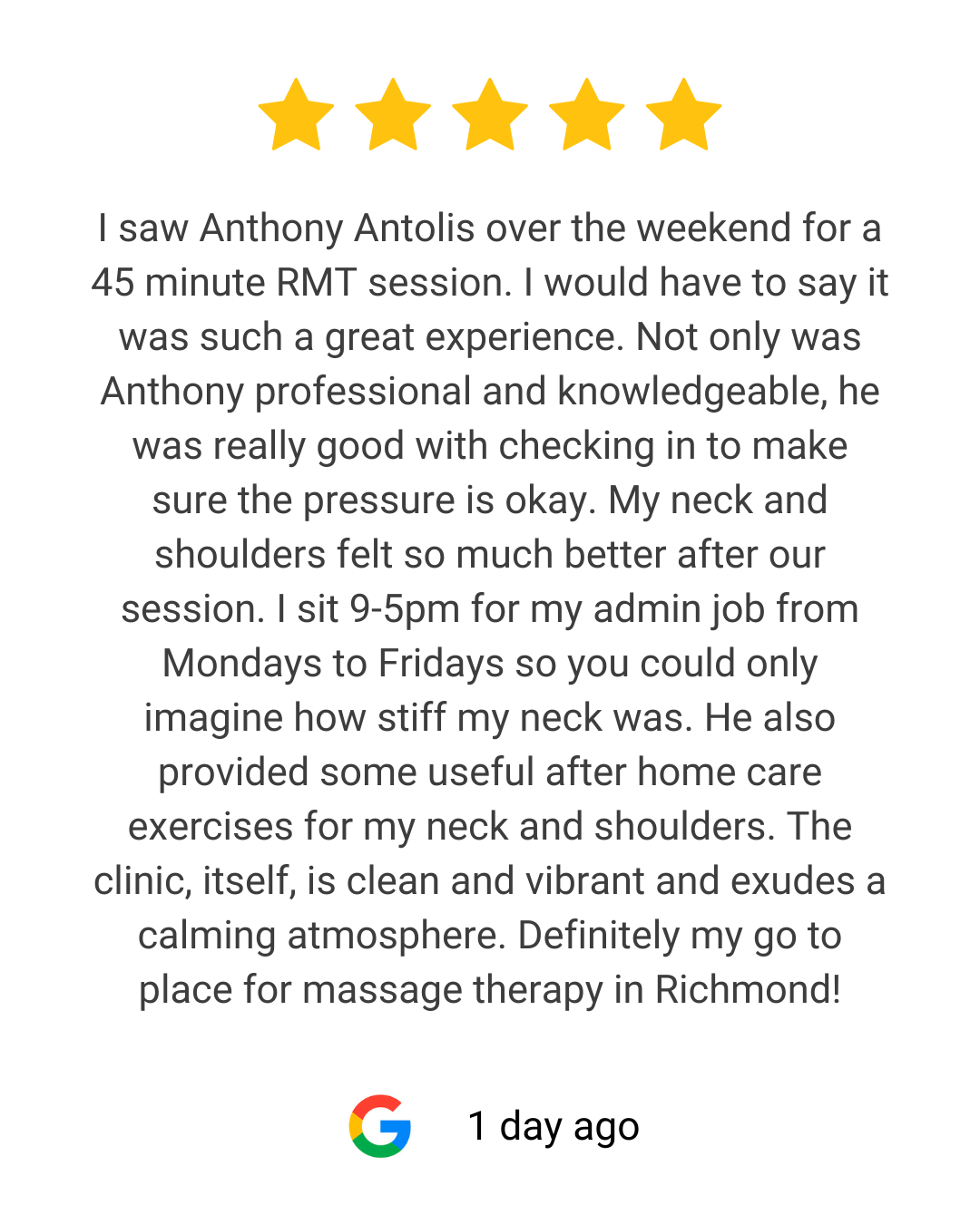 Anthony Antolis RMT Modern Wellness Massage Therapy
