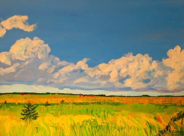 The fields between 
 
 Acrylic on canvas 
 
 18 x 24 inches   
 
 ©️ Barbara Muir