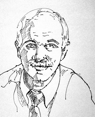   Jack Layton
  
 
 Marker on Canson drawing paper paper 
 
 12 x 9 inches   
 
 ©️ Barbara Muir 