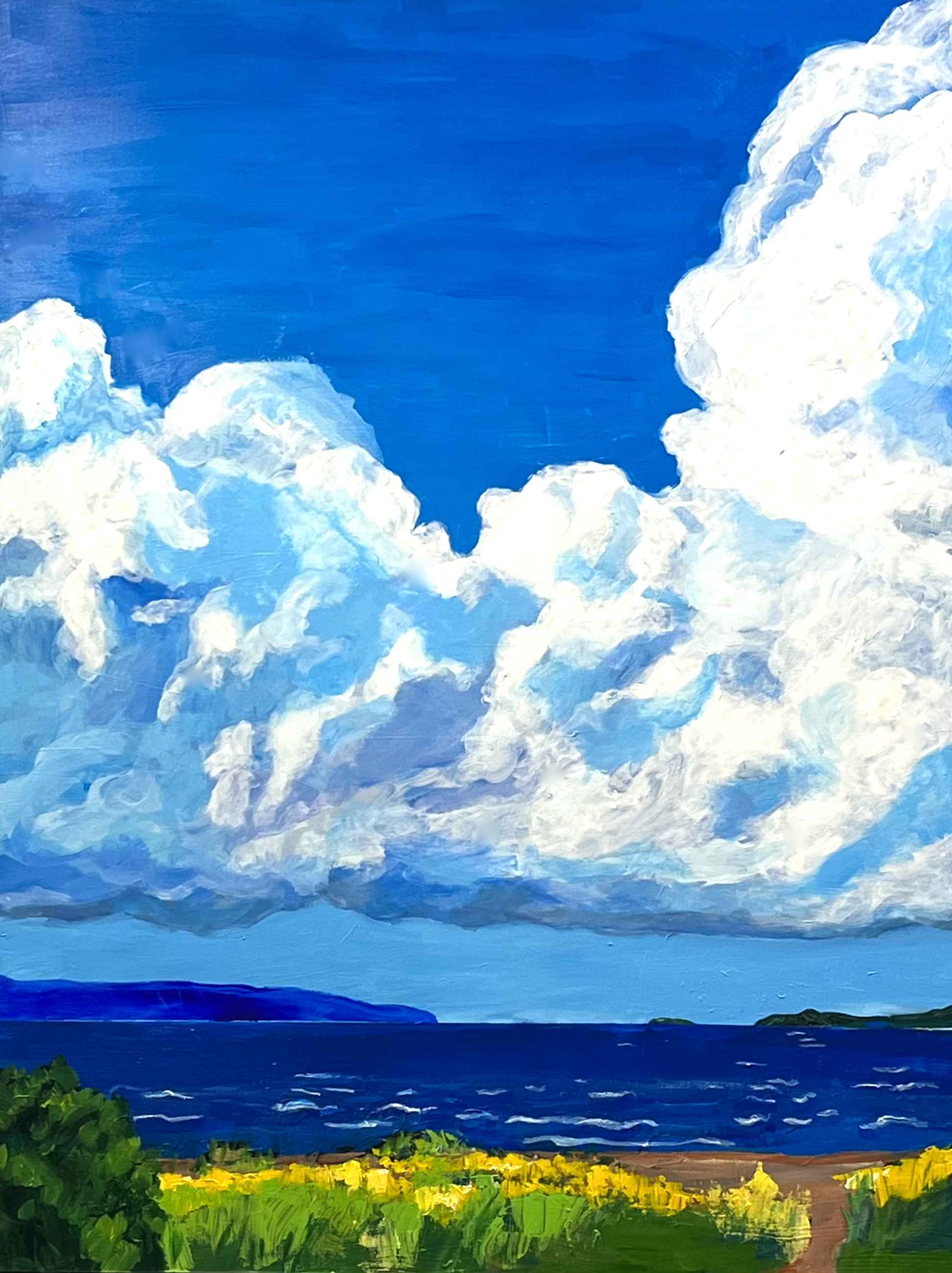  Let's go to the beach 
 
 Acrylic on canvas 
 
 48 x 36 inches   
 
 ©️ Barbara Muir  
 
 SOLD 