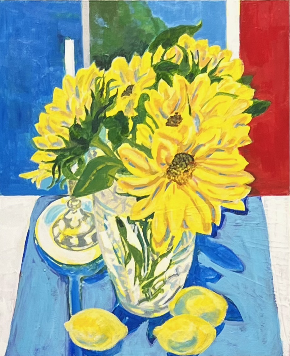  Joyous Sunflowers 
 
 Acrylic on canvas 
 
 24 x 20 inches   
 
 ©️ Barbara Muir 2026  