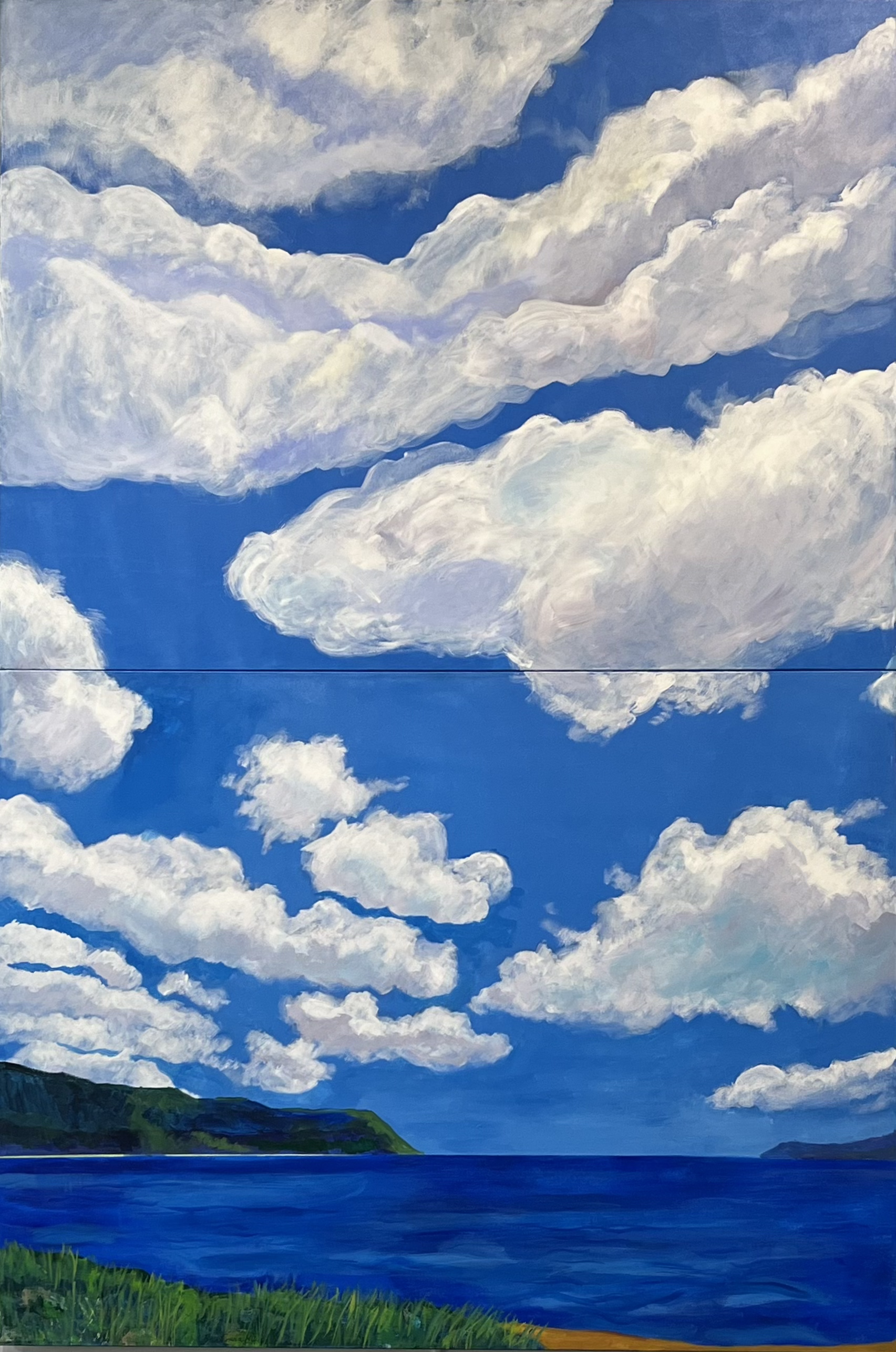  Magnificent Clouds (Diptych) 
 
 Acrylic on canvas 
 
 4 x 6 feet   
 
 ©️ Barbara Muir 2026  