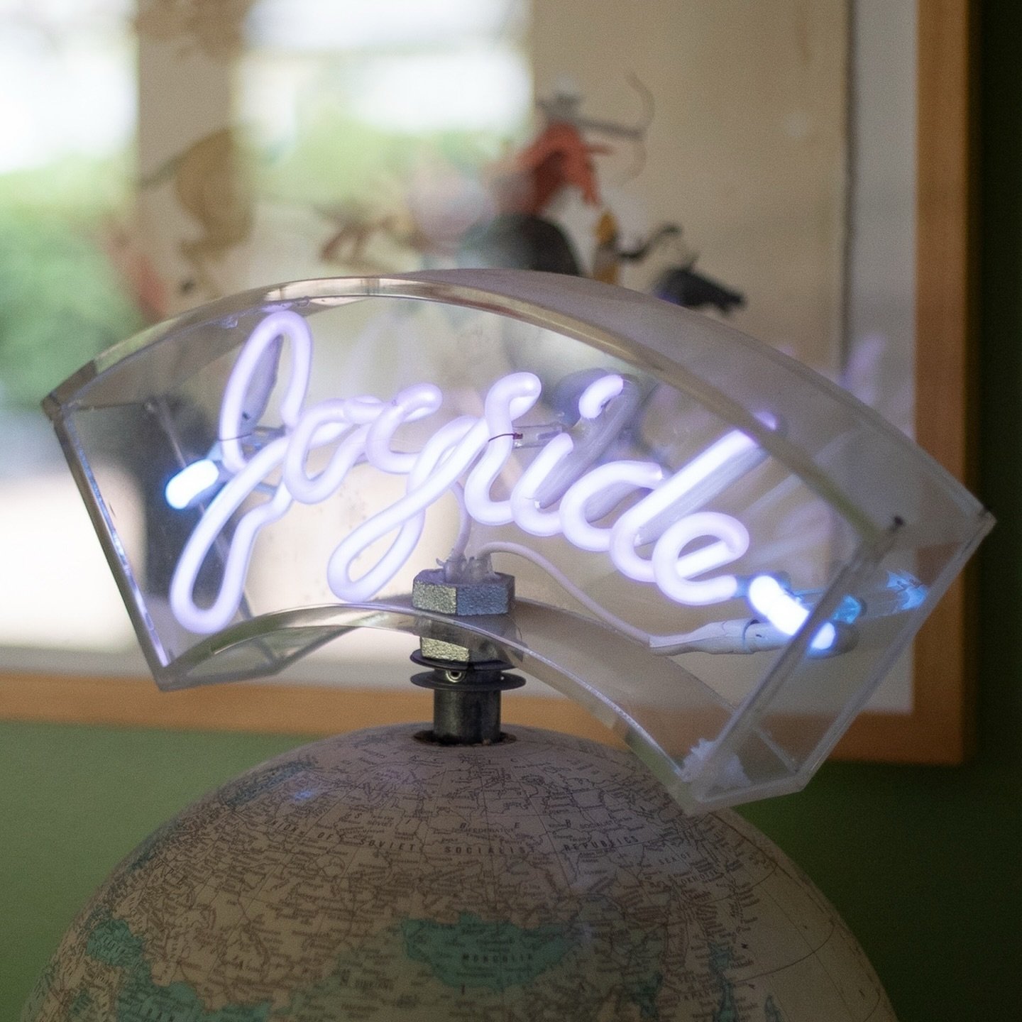 &quot;JoyRide&quot; One of a kind Neon Art Piece 💗
$125

Super special art piece. Neon works great! Lavender glow💜Could be a cool Christmas gift.
27&quot; Tall

Note:
 I think the &quot;joyride&quot; used to spin with a motor when it was originally