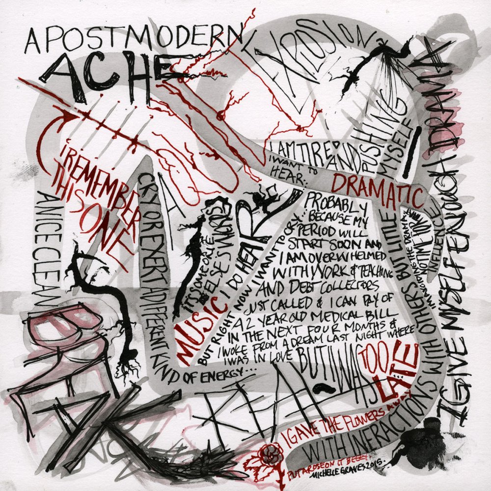 A Post Modern Ache, 2015. 6x6"