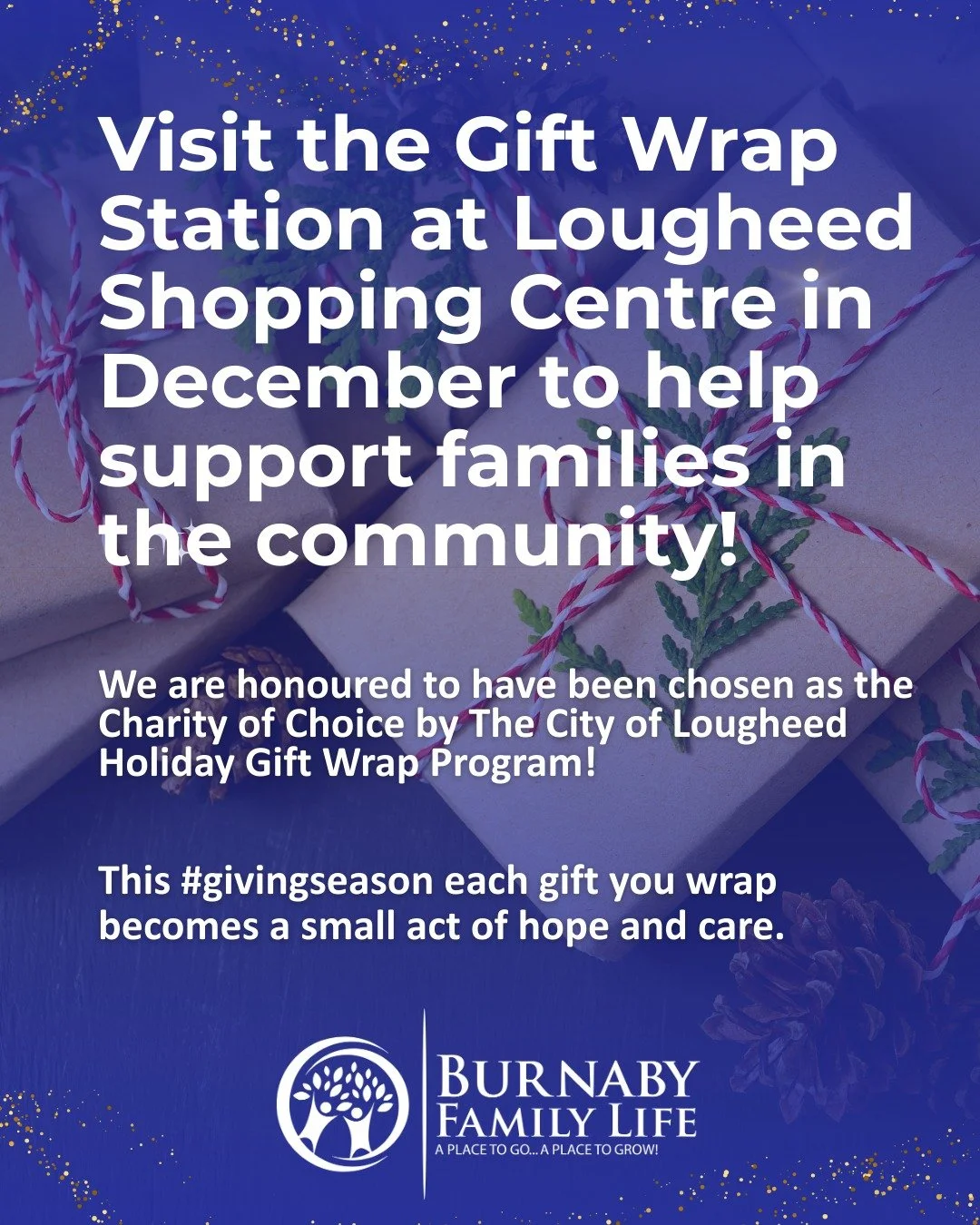 #GivingSeason is here, and it's a wonderful time to spark kindness and honour the small acts that make a difference in our local community.

We are grateful to share that @thecityoflougheed has chosen Burnaby Family Life as the Charity of Choice for 
