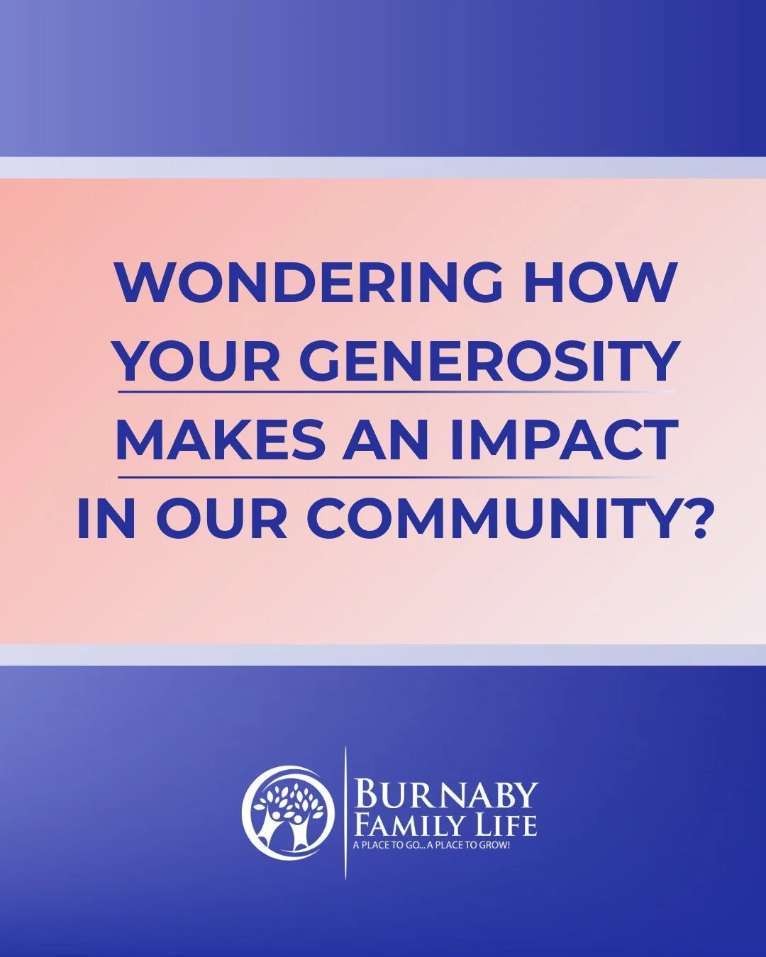 Big community impact begins with small acts of generosity. 💫

This #givingseason, your support helps continue creating opportunities for individuals and families across Burnaby.

Even a $25 donation can make a meaningful difference by helping cover: