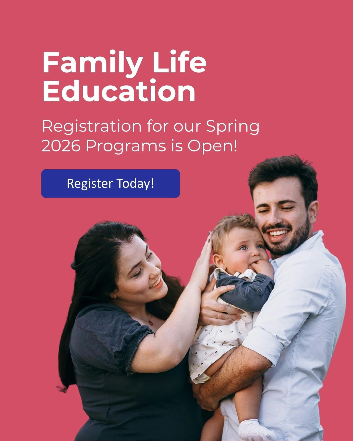 Registration for our Spring 2026 Family Life Education programs is now open.

If you are looking for support, connection, and learning opportunities for individuals, parents, and families, we invite you to explore this season&rsquo;s offerings.

Visi