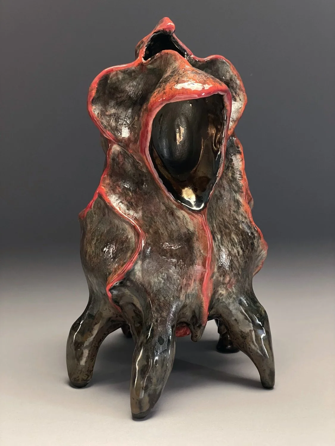 Kiln God
Stoneware, underglaze, glaze
8" x 6" x 5.5"
2025