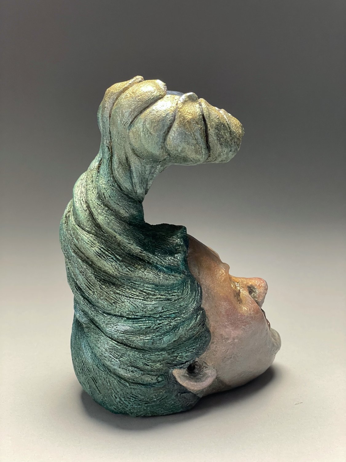 Overthink
Stoneware, glaze, acrylic paint, lacquer, mica
6.5" x 3.15" x 4.75"
2025 