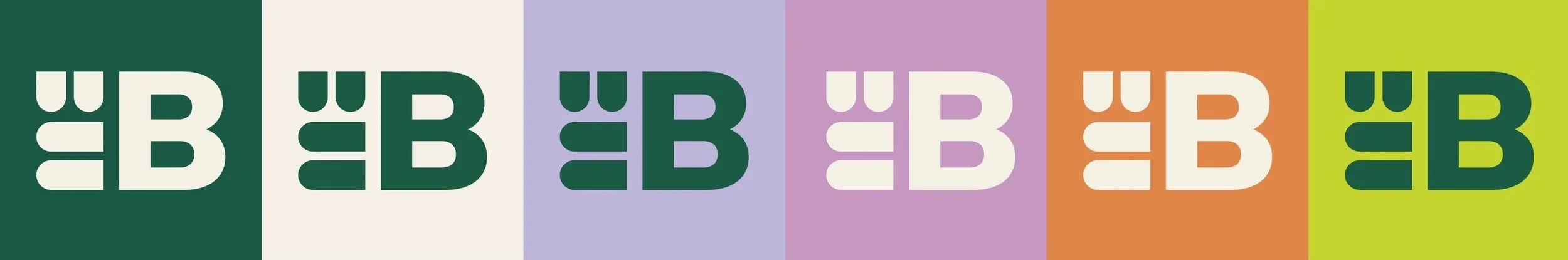 Brands brandmark set against various colors