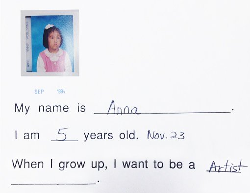 my name is Anna. I am 5 years old. When I grow up, I want to be a artist.
