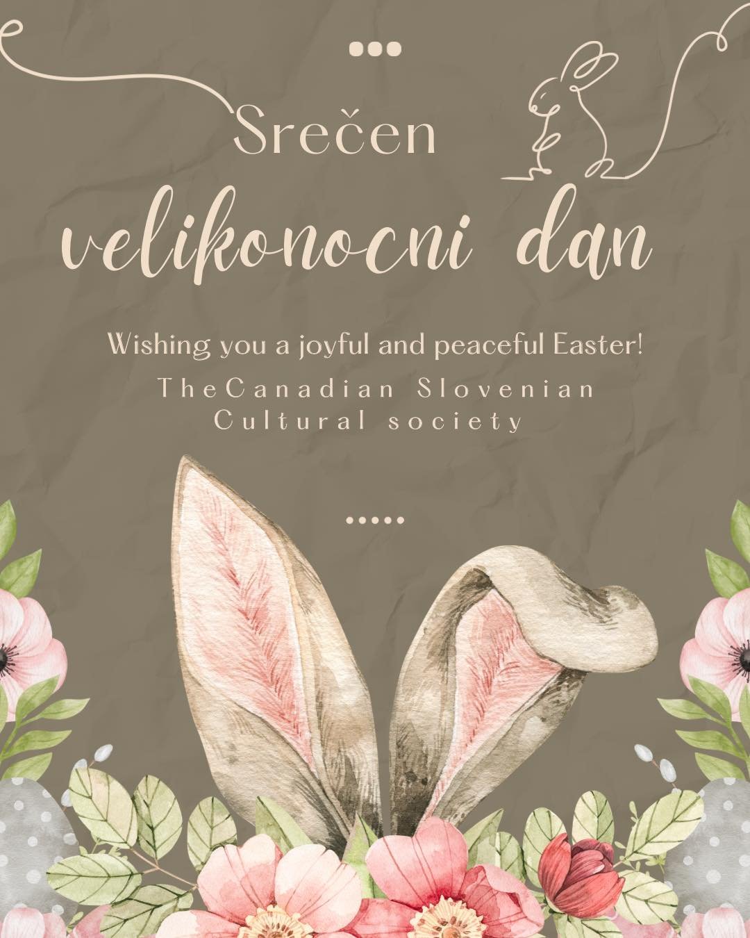 Lepe velikonočne praznike! 🐣🌷
Naj vam velika noč prinese mir, veselje, upanje in veliko topline v krogu družine in prijateljev. Naj se dom napolni s smehom, hvaležnostjo in novimi začetki.

Happy Easter! 🐣🌷
May Easter bring you peace, joy, hope, 