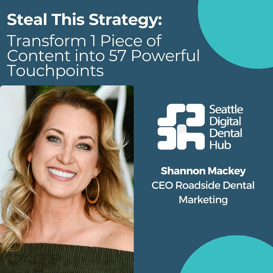 📢 Mark Your Calendar!

Join us on November 21st at 6pm for our upcoming SDDH event, &ldquo;Steal This Strategy: Transform 1 Piece of Content into 57 Powerful Touchpoints&rdquo; with Shannon Mackey, CEO of Roadside Dental Marketing! 📈✨

Learn how to