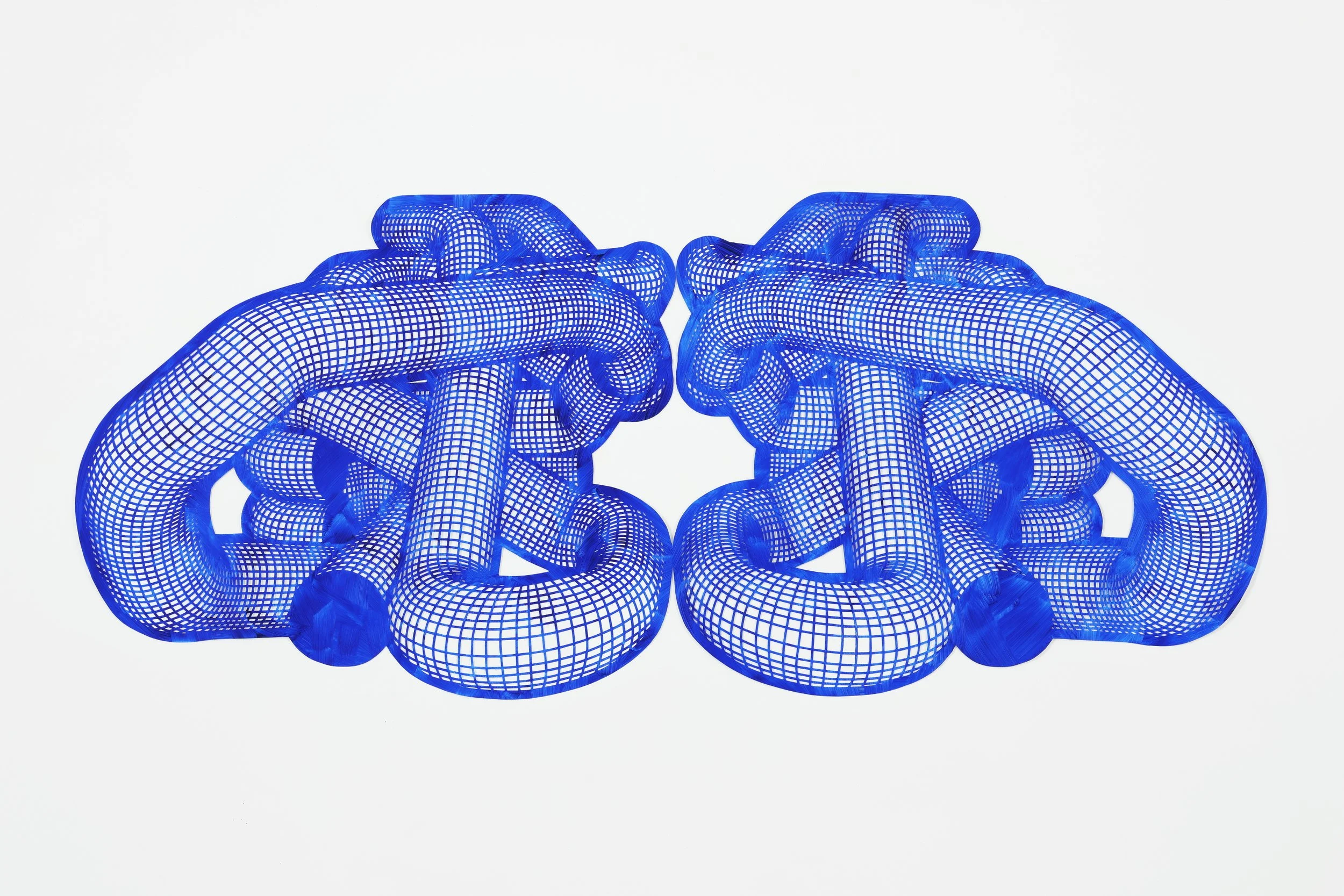 There Was a Way Out, 2026, Handcut, acrylic on Yupo, 28 x 65