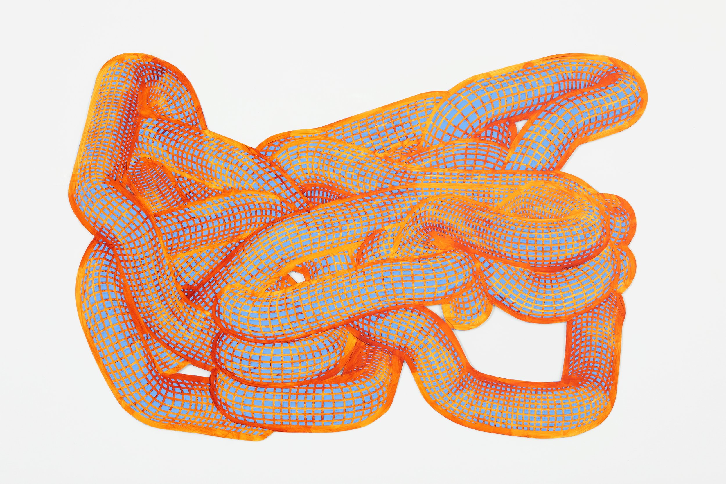 There Was a Way Out II, 2026, Handcut, acrylic on Yupo, 22 x 34