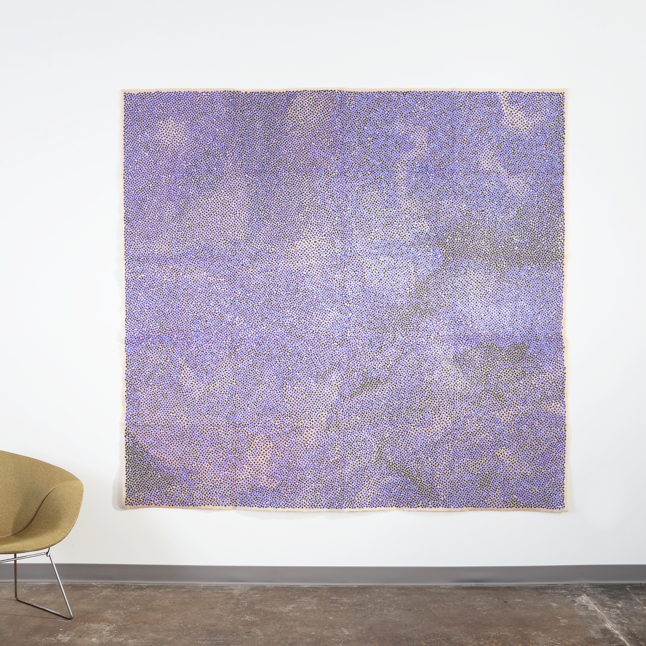 The Unseeable Stream III, 2024, Collage, 88" x 93"