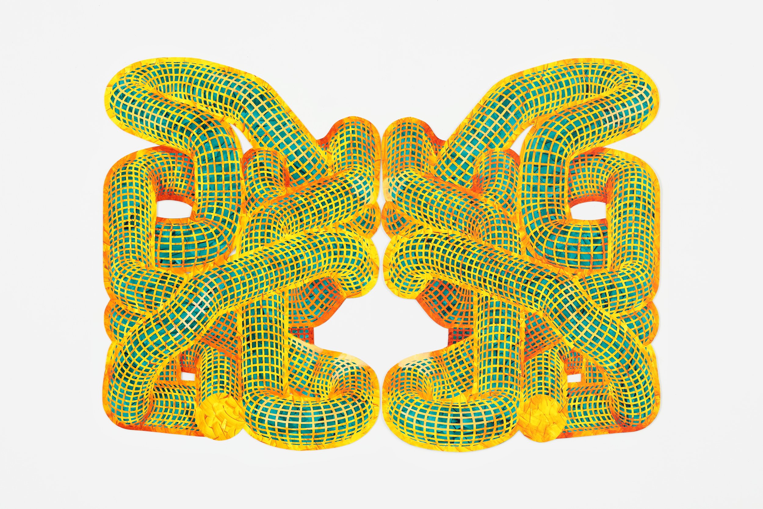 There Was a Way Out III, 2026, Handcut, acrylic on Yupo, 21 x 30
