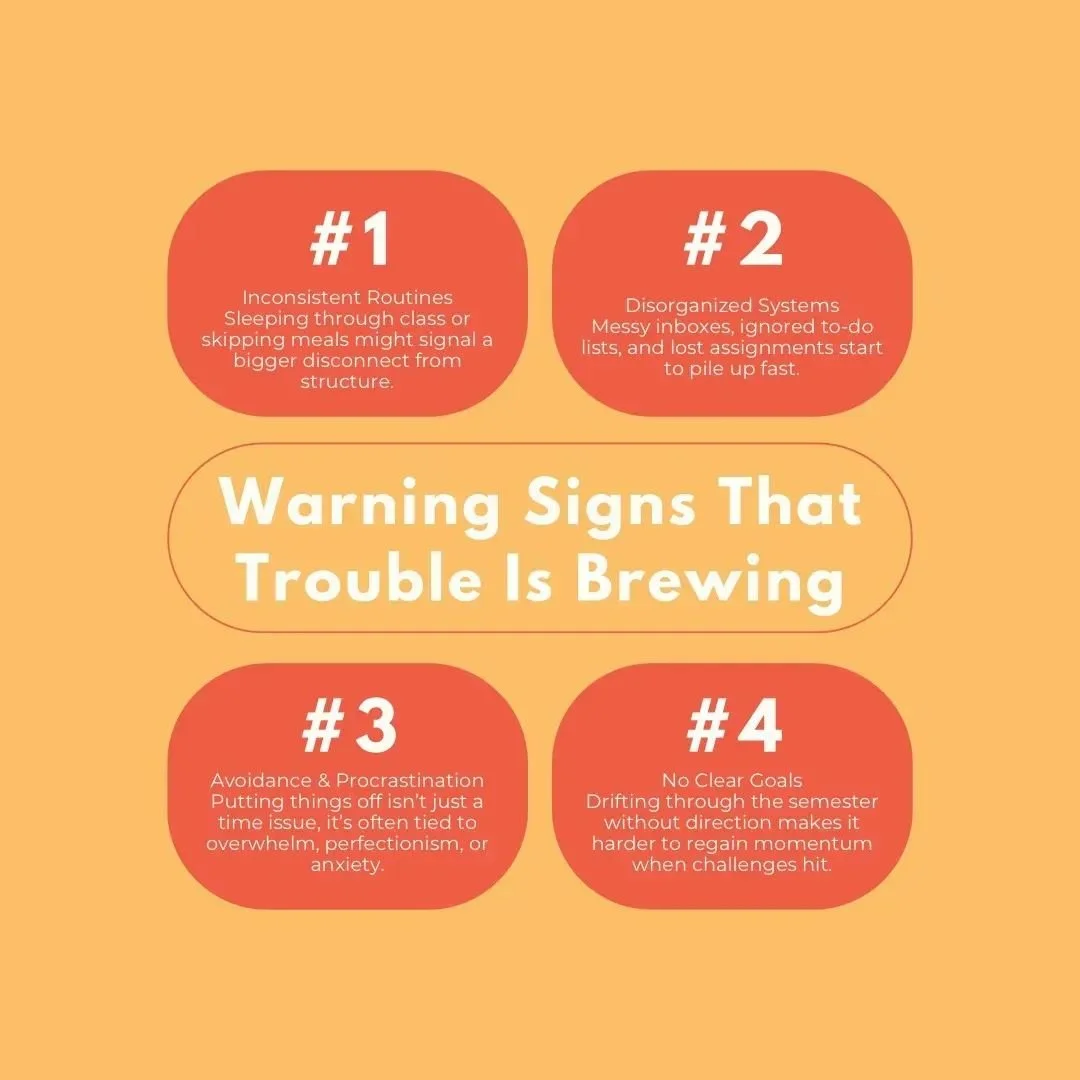 Academic challenges rarely happen overnight, they tend to unfold quietly, in ways that are easy to dismiss at first. A few missed emails, skipped meals, or a growing sense of uncertainty about what matters most. These aren&rsquo;t just habits gone si