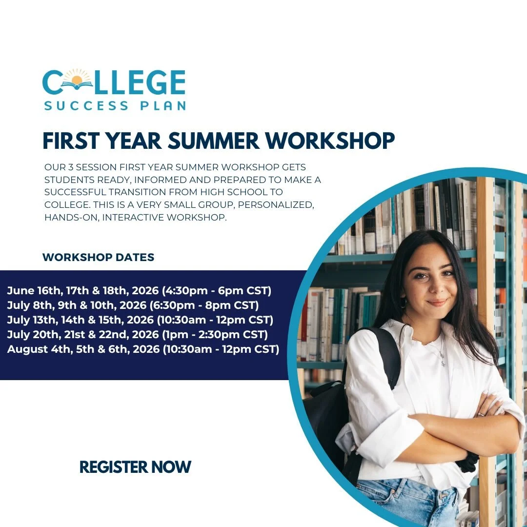 🎓 Headed to college this fall? Let&rsquo;s make sure you&rsquo;re ready.
Our First Year Summer Workshop is a small-group, hands-on experience designed to help students confidently transition from high school to college. From time management to navig