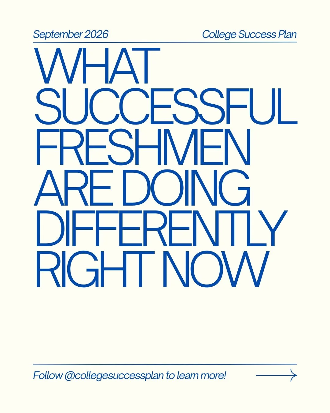 The freshmen who seem to have everything under control usually aren't more talented&mdash;they've just built better systems. 

Small habits like checking Canvas every day, planning the week ahead, and asking for help early make a huge difference over