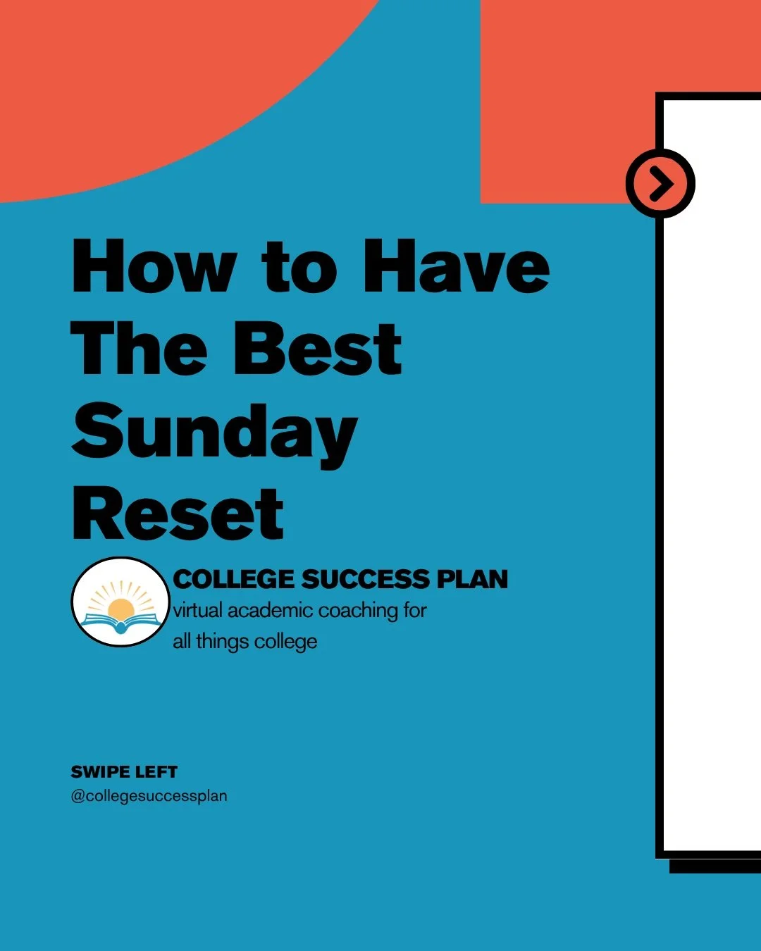 A little Sunday reset can make a BIG difference in your week. 📚✨

College life gets busy, and Mondays feel a lot less overwhelming when you take a little time on Sunday to get organized.

🧺 Reset your space
📅 Check upcoming assignments and deadlin