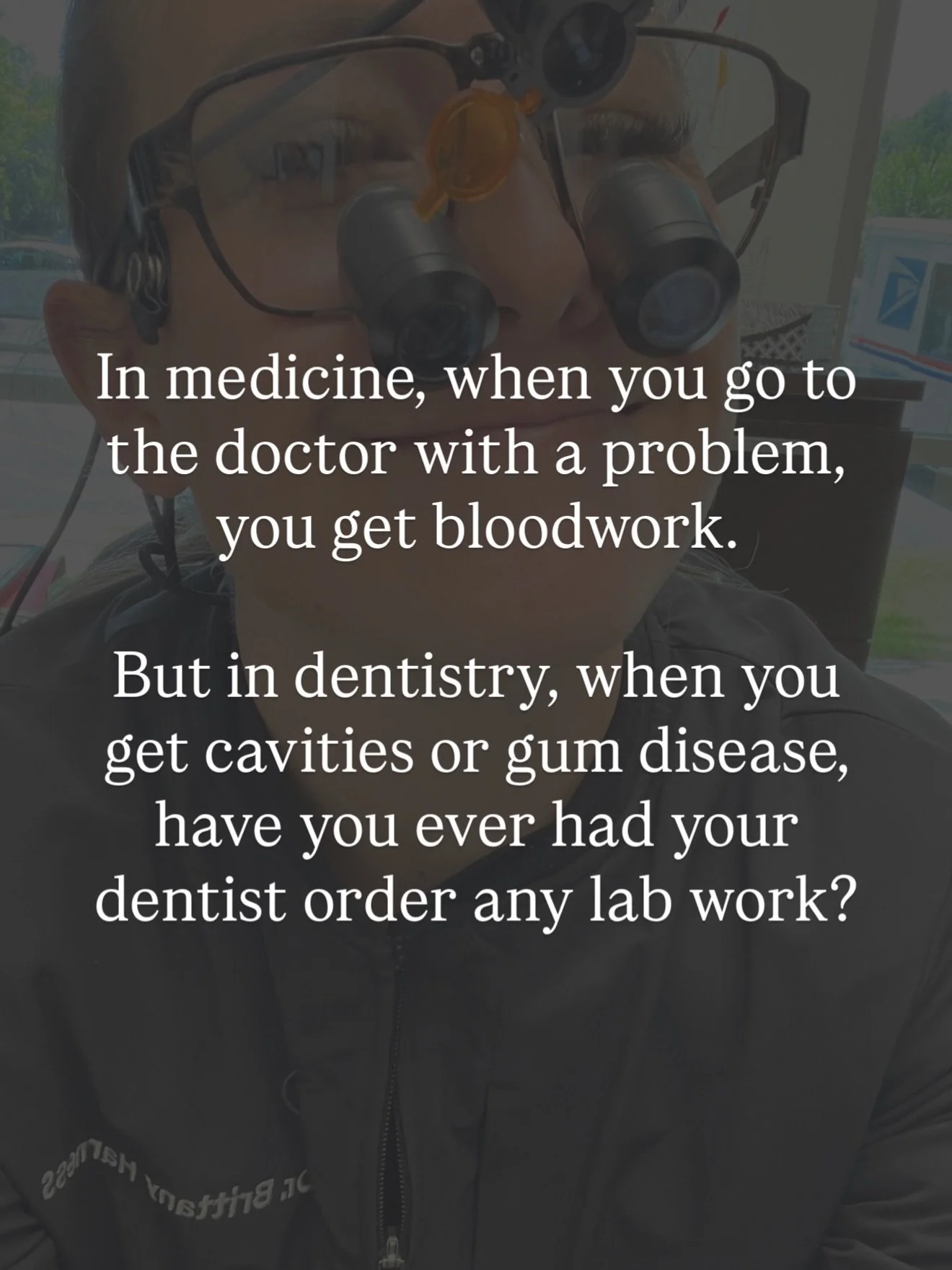 We would never accept guessing in medicine.

If something feels off, we run labs.

But in dentistry?
Most people are stuck in a cycle of:
fill &rarr; clean &rarr; repeat

without ever understanding why

This is what makes saliva testing so powerful.
