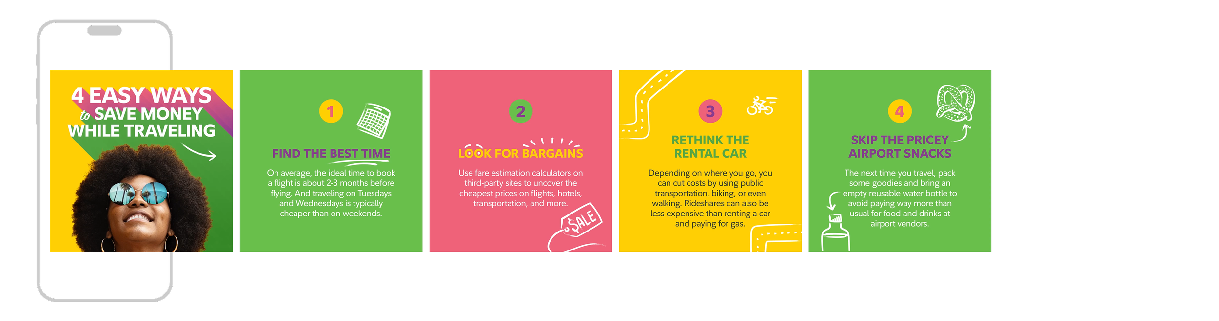 social media marketing content carousel design on Instagram