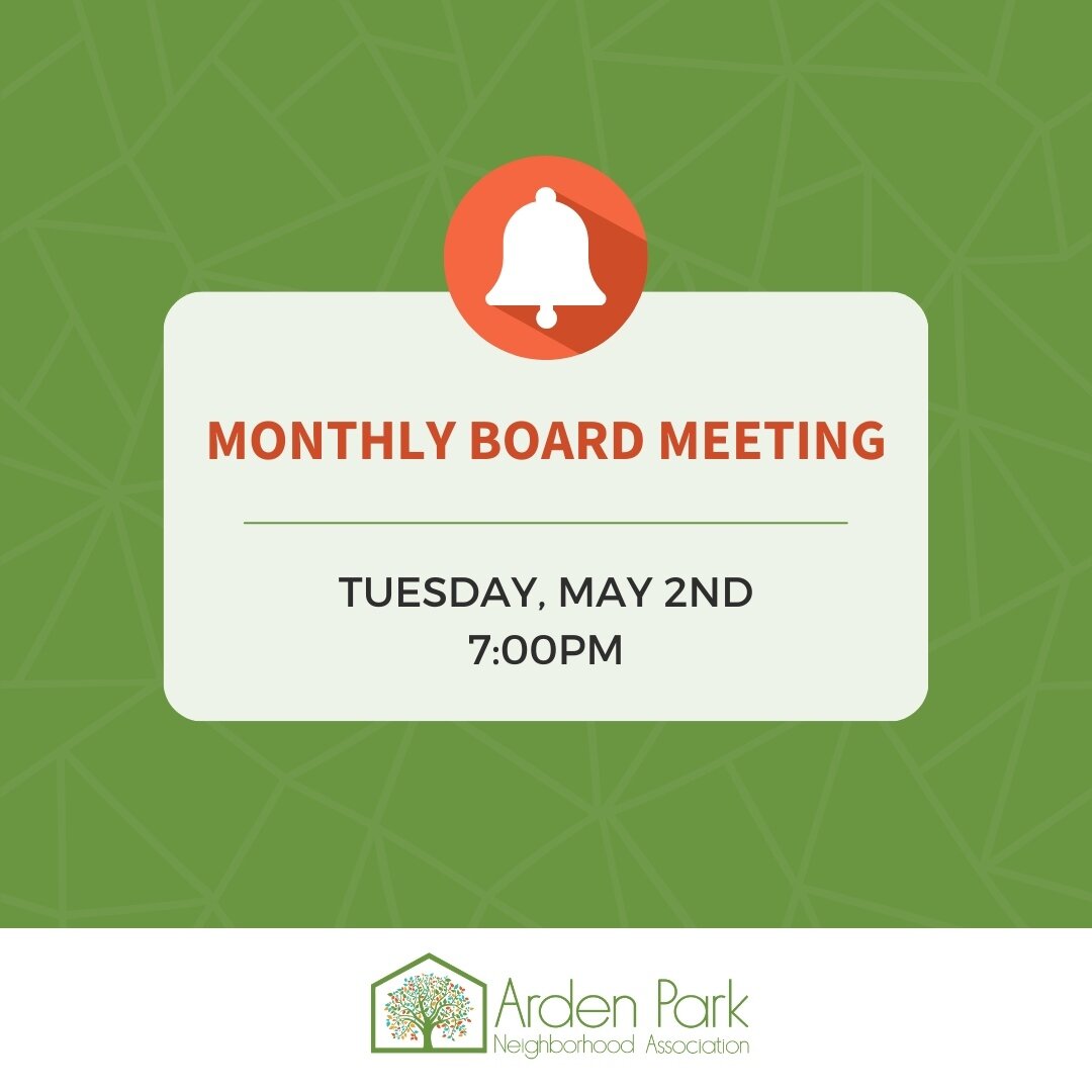 It&rsquo;s time for our May meeting - 1st Tuesday of the month as always, we hope to see you there on May 2nd at 7:00 pm.

📢 Neighbors &amp; Neighborhood Stakeholders
If you wish to join the meeting to discuss a specific issue, or just want to stay 