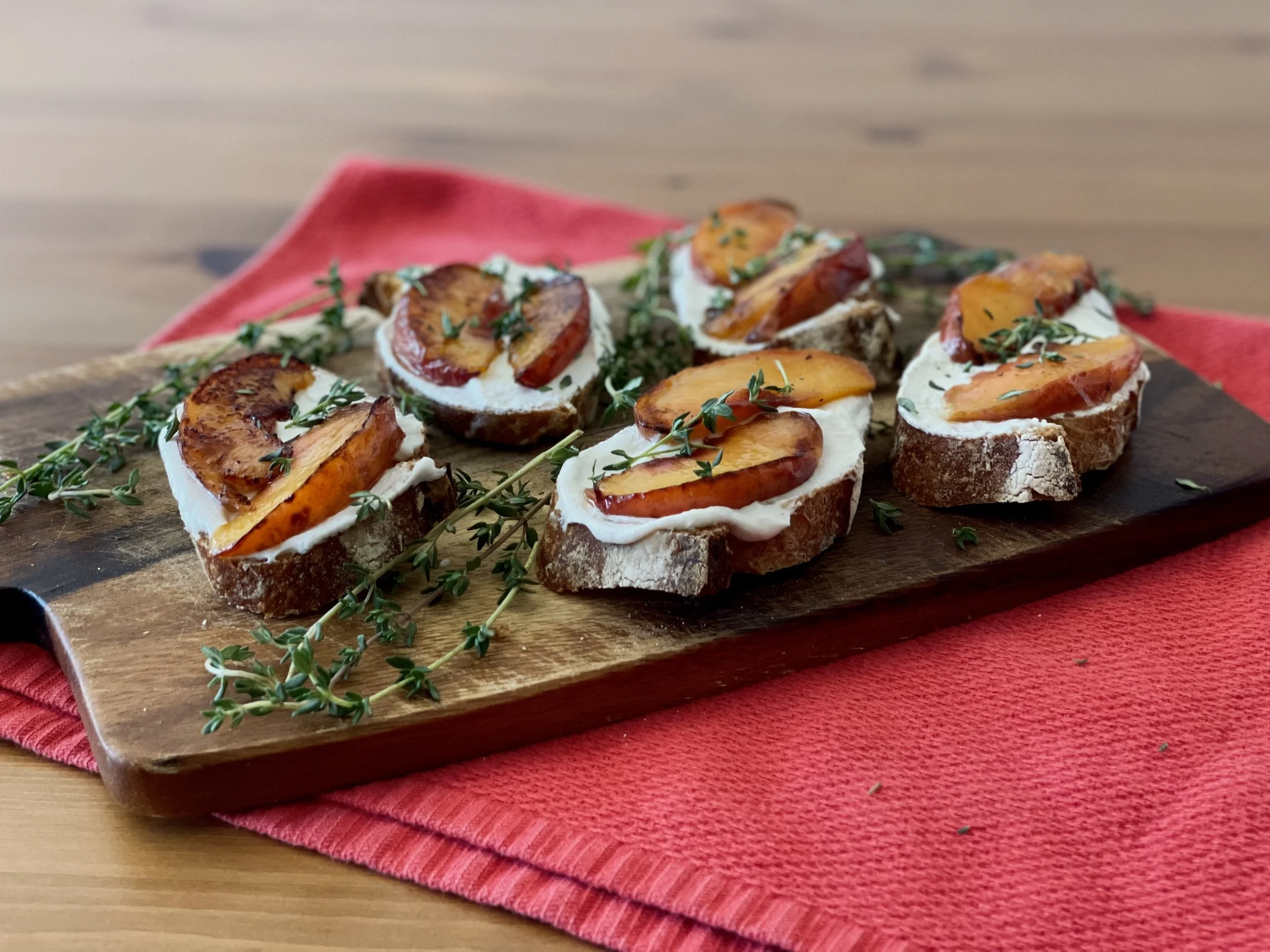Peach Ricotta Bruschetta
