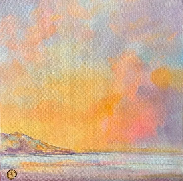 Whale Songs 12" x 12" 
"A whale gets up every morning and sings its song. It does not wait to hear what other whales are singing, it knows its song innately and sings. This is nature: knowing your own song." - adapted from Oka Doner