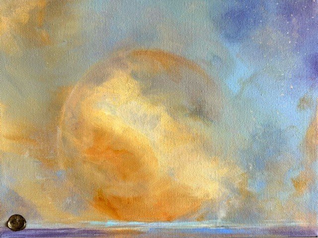 Singing To The Moon And Stars 9" x 12" SOLD