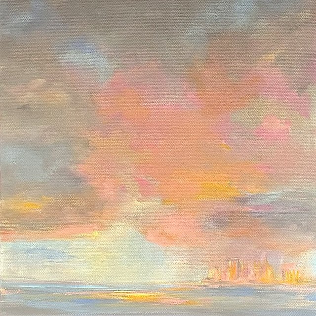 Golden Hour Waikiki 10" x 10" 
“A kind of golden hour one remembers for a lifetime... Everything was touched with magic.”-Margaret Bourke-White
