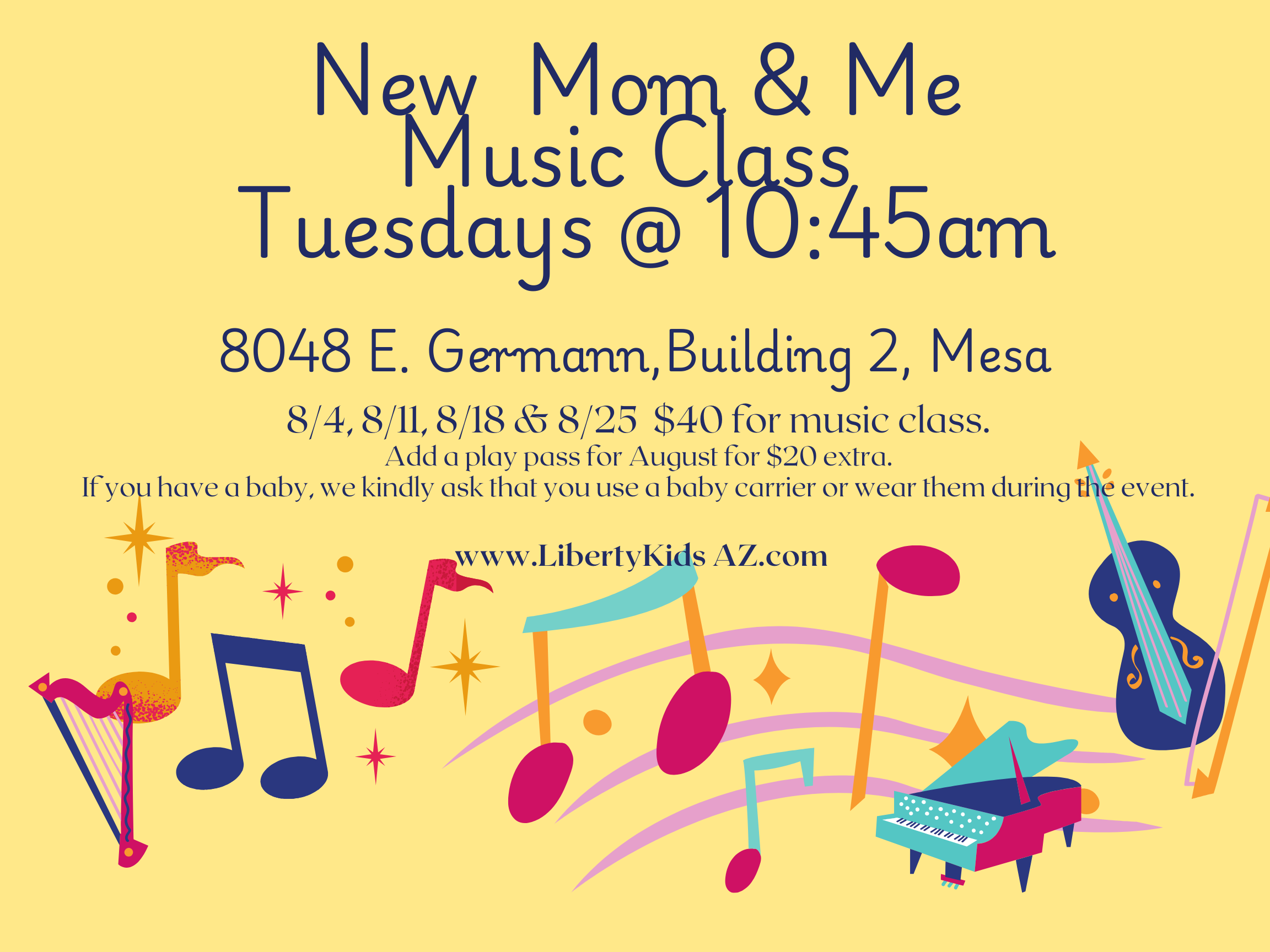 August Mom & Me  Music Class