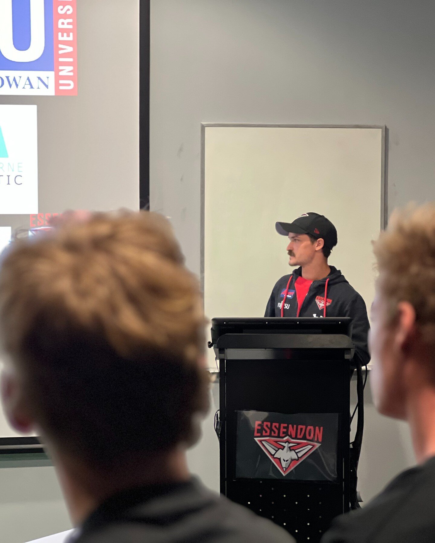 Our students learning from the best💪. Unreal insight from @essendonfcw High Performance Lead &amp; @essendonfc Strength &amp; Conditioning Coach, James Foord.