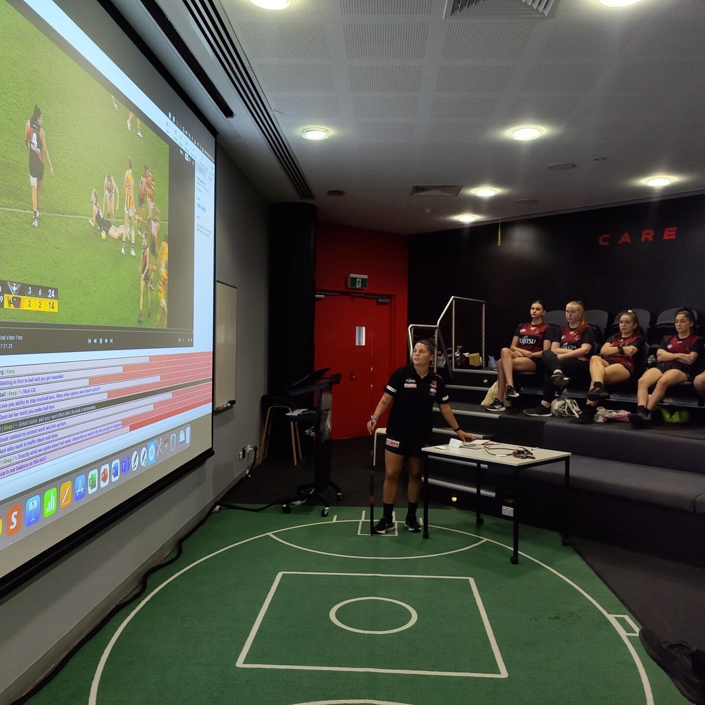 Class in session 🏈📕. Our EEA students levelling up their game knowledge led by our Football Development coaches @dustinfletcher31 &amp; @maddy_prespakis