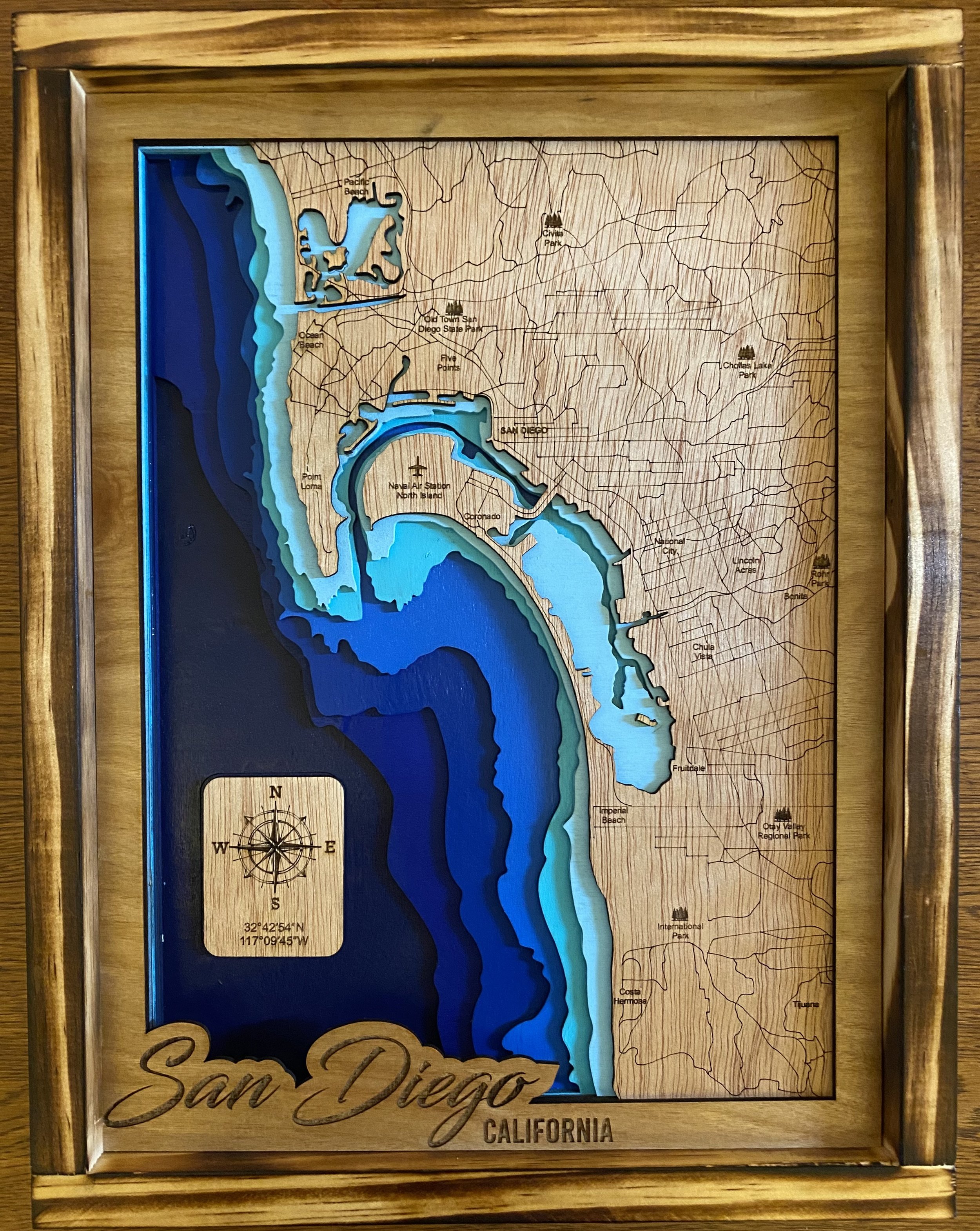 San Diego Ca. Layered map